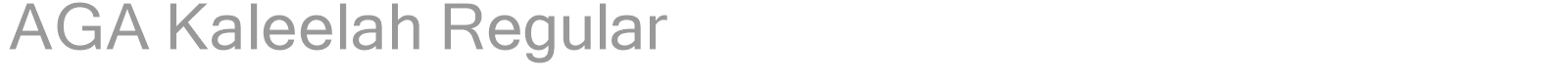 AGA Kaleelah Regular font preview